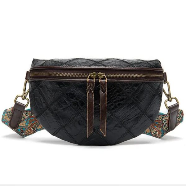 sac banane femme cuir patchwork