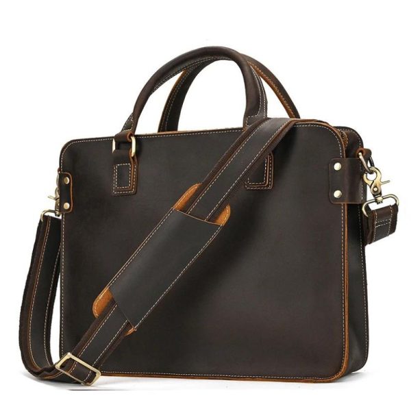 porte-document cuir marron