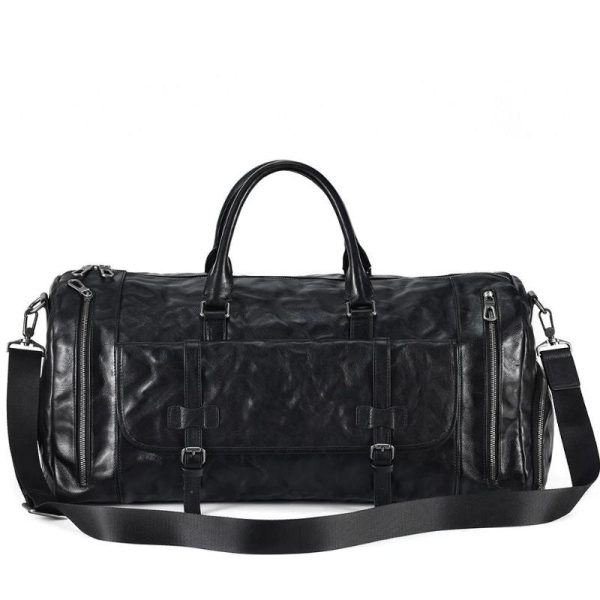 grand sac noir en cuir