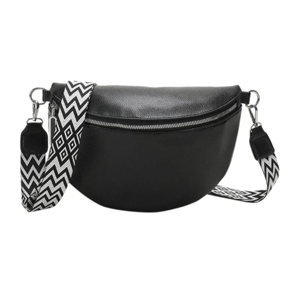 grand sac banane femme cuir noir