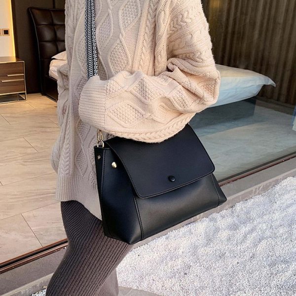 sac bandoulière cuir noir