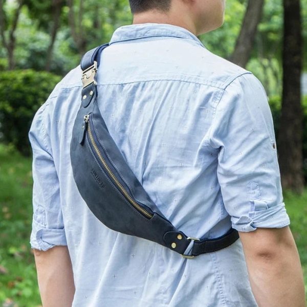 sac banane homme cuir