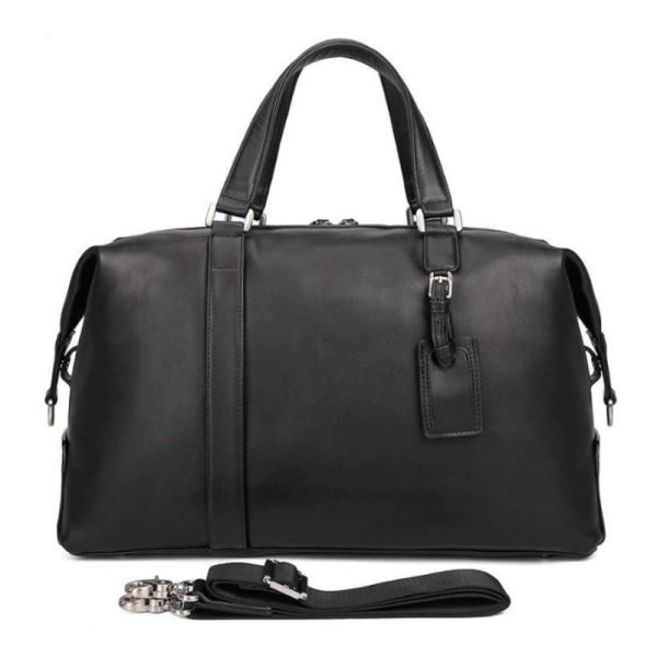 sac bandoulière en cuir noir