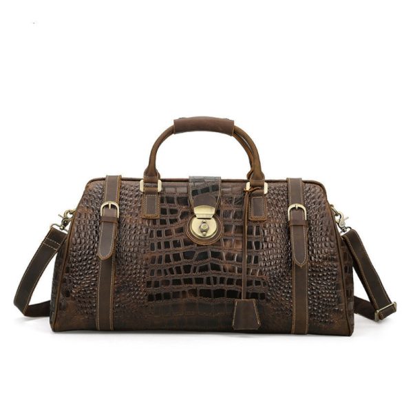 sac en cuir effet croco