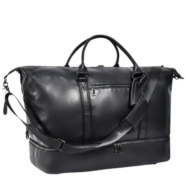 sac week-end homme cuir noir