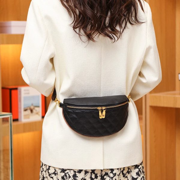 sac banane cuir matelassé