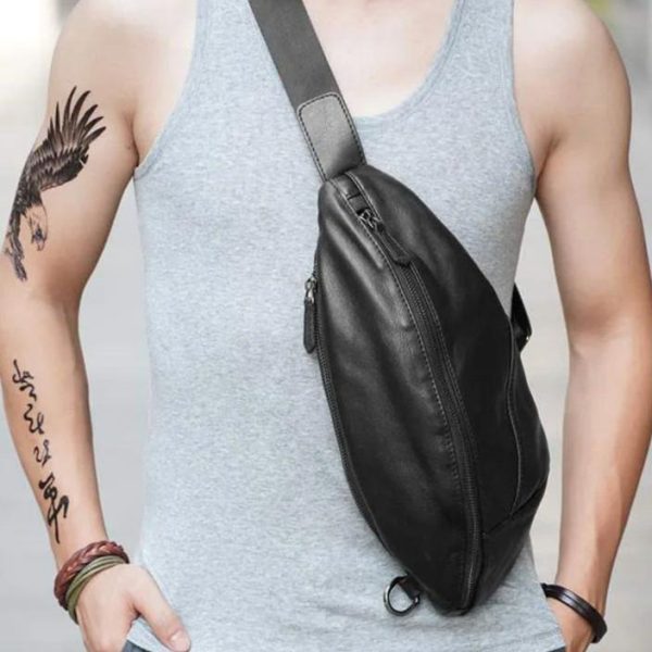 sac banane cuir homme