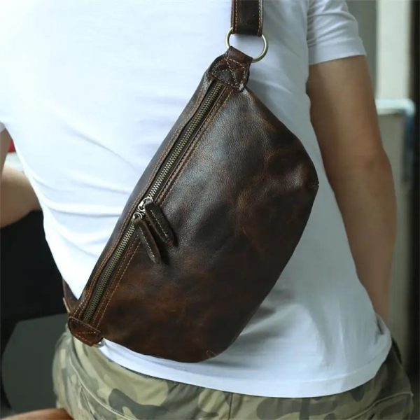 sac banane homme cuir