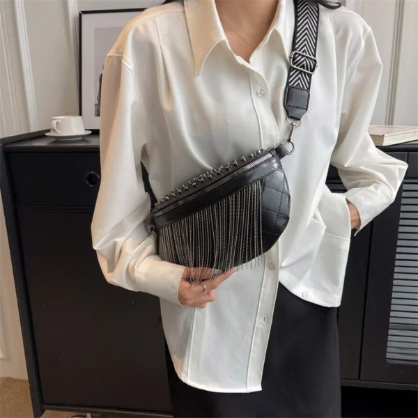 sac banane femme franges