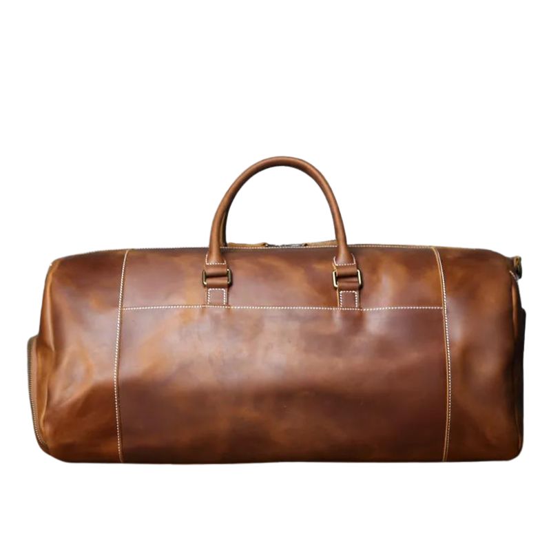 sac en cuir marron rétro