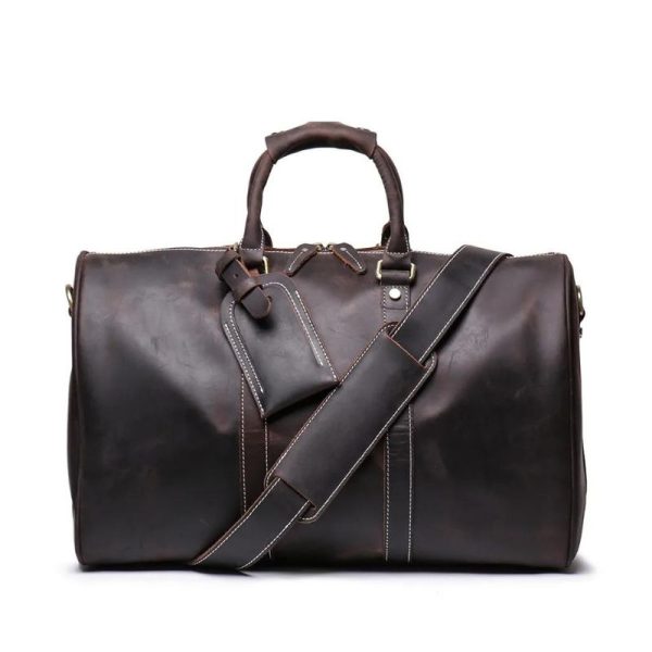 sac business cuir vintage