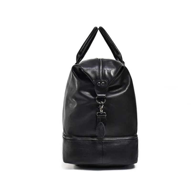 sac de voyage cuir noir