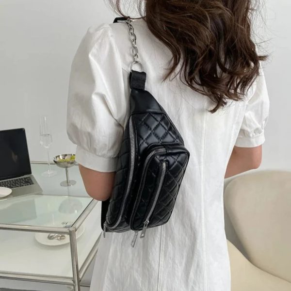 sac banane femme cuir matelassé