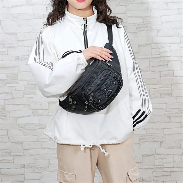 sac banane vintage en cuir