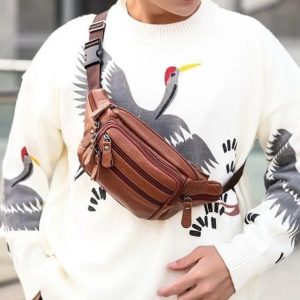 sac banane homme cuir