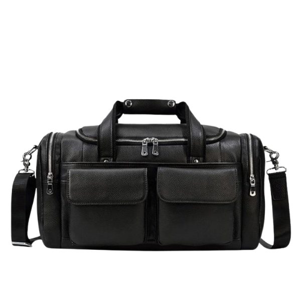 grand sac en cuir noir