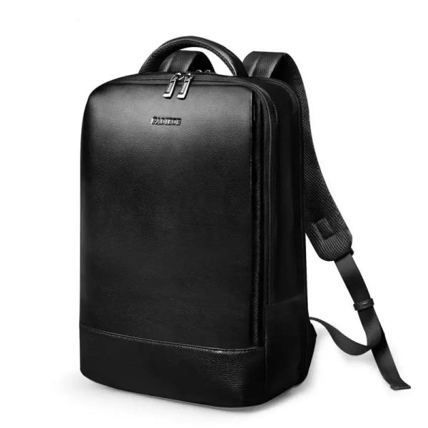 Sac à dos en cuir noir élégant