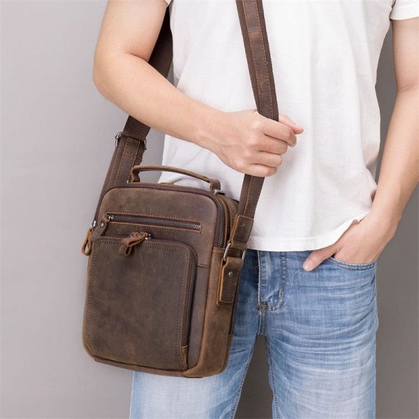 sac bandoulière homme cuir