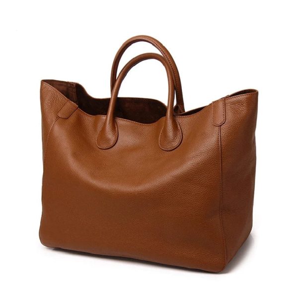 sac cabas camel cuir